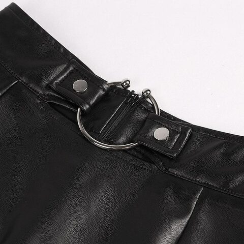 Sexy Leather Pencil Mini Skirt - The Black Ravens