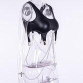 Sexy Leather Top Skirt Set - The Black Ravens