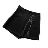 Sexy Punk Rock Lace Up Mini Skirt - The Black Ravens