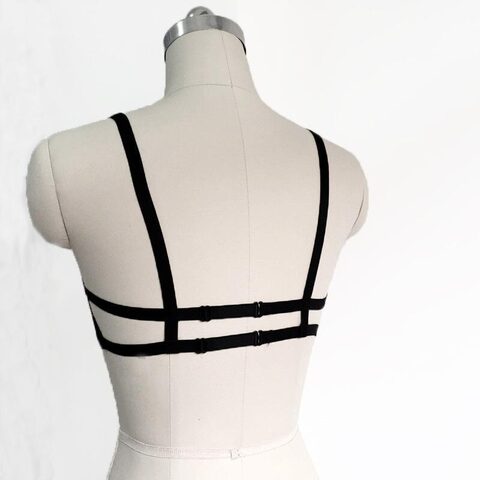 Sexy Punk Rock Pentagram Bra Cage - The Black Ravens