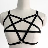 Sexy Punk Rock Pentagram Bra Cage - The Black Ravens