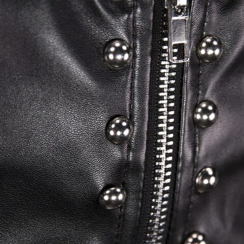 Sexy Red Rose Leather Skirt For Women - The Black Ravens