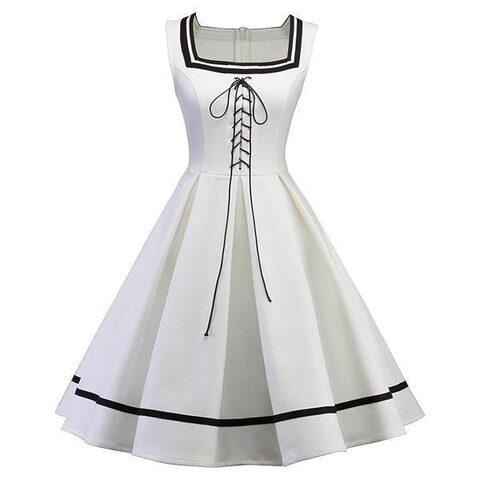 Sexy Retro Laced Up Party Dress - The Black Ravens