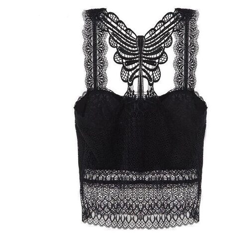 Sexy See-Through Open Back Gothic Lace Bras - The Black Ravens