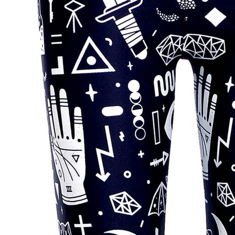 Sexy Slimming Occult Symbol Leggings - The Black Ravens