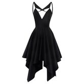 Sexy Star-Straps Ladies Asymmetrical Cocktail - The Black Ravens
