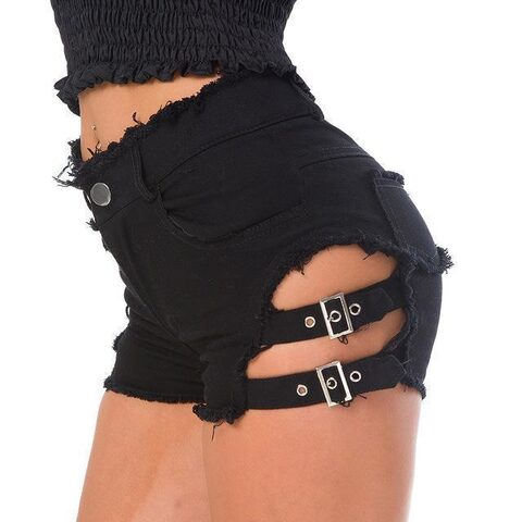 Sexy Torn Badass Rocker Shorts - The Black Ravens