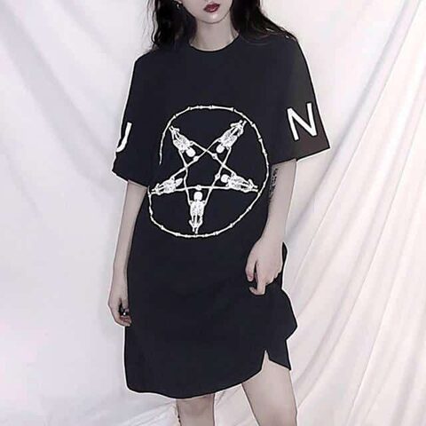 Skeleton Pentagram Gothic Streetwear - The Black Ravens