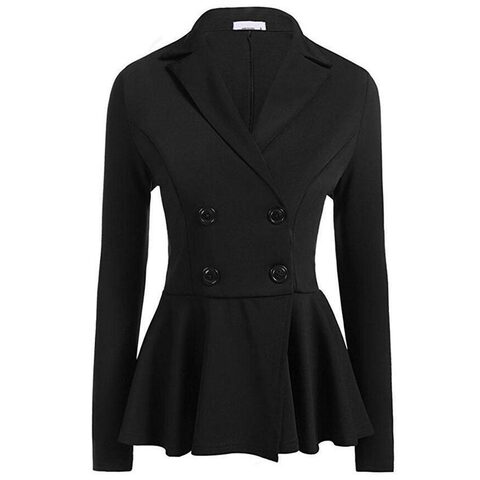 Slim Black Formal Blazer For Women - The Black Ravens