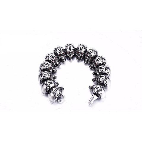Stainless Steel Robot Skull Bracelet For Men - The Black Ravens