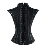 Steampunk Black Punk Vintage Corset - The Black Ravens