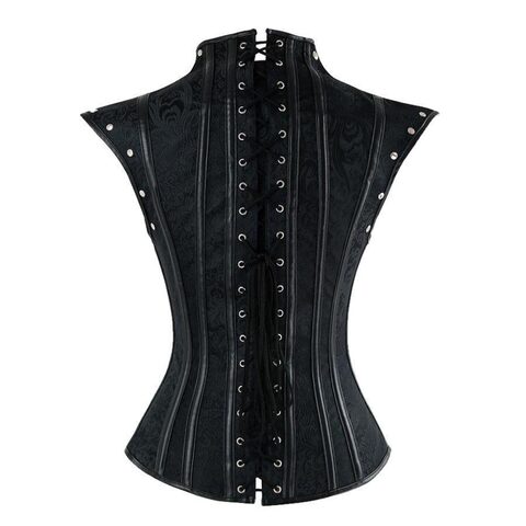 Steampunk Black Punk Vintage Corset - The Black Ravens