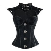 Steampunk Black Punk Vintage Corset - The Black Ravens