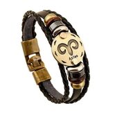 Stunning Unisex Rocker Astrology Leather Bracelets - The Black Ravens