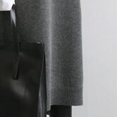 Stylish and Cozy Knitted Office Dress - The Black Ravens