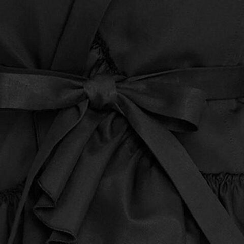 Stylish Lace-Up Bowknot Office Coat - The Black Ravens