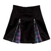 Summer Punk Plaid Mini Skirt - The Black Ravens