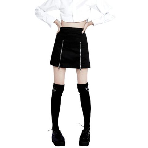 Summer Punk Plaid Mini Skirt - The Black Ravens