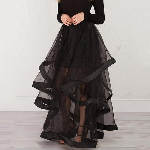 Super Long See-Through Palace Skirt - The Black Ravens