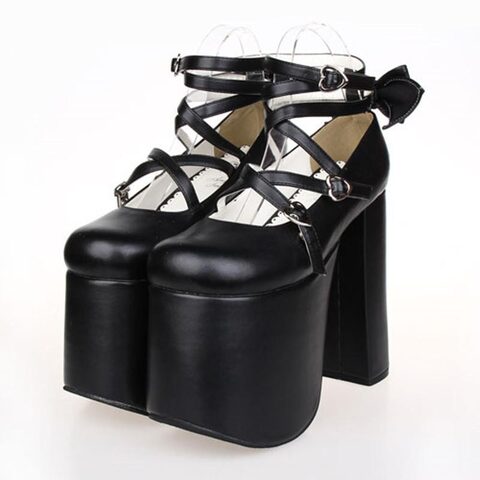 Super Tall Punk Queen Pumps - The Black Ravens