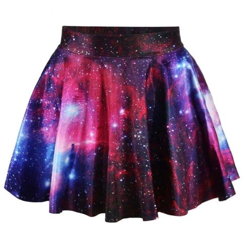 The Universe Print Pastel Goth Skirts - The Black Ravens