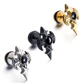 Unisex Crucifix Design Dark Earring Set - The Black Ravens