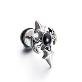 Unisex Crucifix Design Dark Earring Set - The Black Ravens