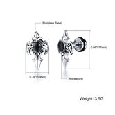 Unisex Crucifix Design Dark Earring Set - The Black Ravens
