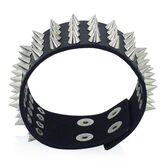 Unisex Four Row Spikey Cuffs - The Black Ravens