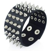 Unisex Four Row Spikey Cuffs - The Black Ravens
