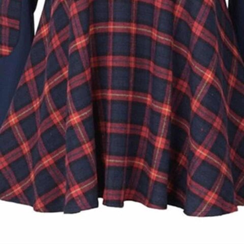 Vintage Blue Tartan Ladies' Top - The Black Ravens