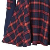 Vintage Blue Tartan Ladies' Top - The Black Ravens
