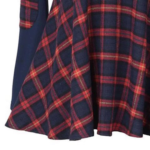 Vintage Blue Tartan Ladies' Top - The Black Ravens