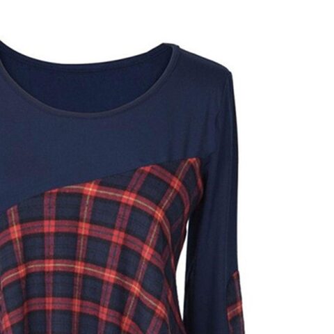 Vintage Blue Tartan Ladies' Top - The Black Ravens