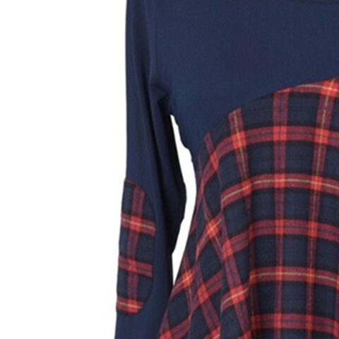 Vintage Blue Tartan Ladies' Top - The Black Ravens