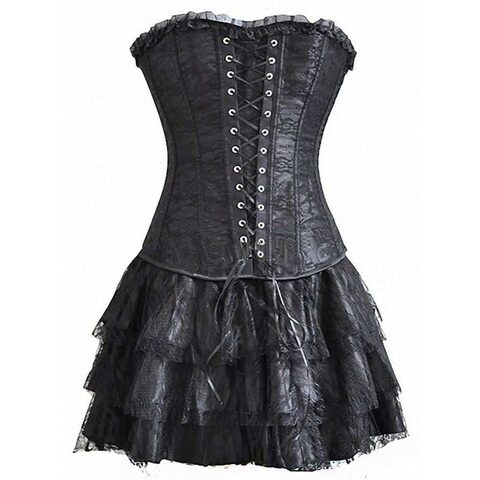 Vintage Lace-Up Sexy Black Corsets - The Black Ravens