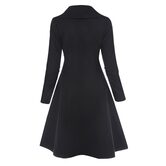 Vintage Style Black Trench Coat For Women - The Black Ravens