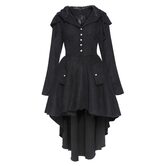Vintage Victorian Style Black Coat - The Black Ravens