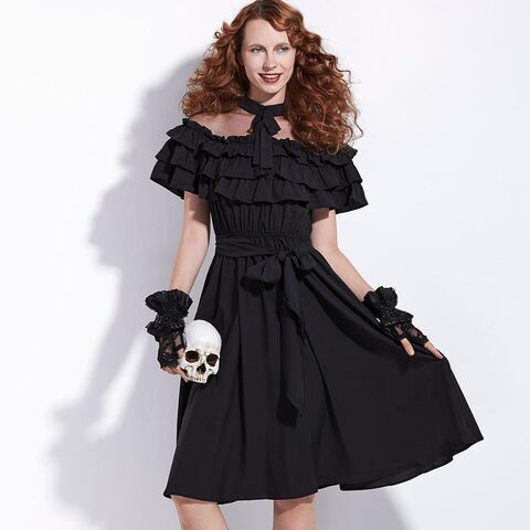 Vintage Victorian Style Gothic Dress - The Black Ravens