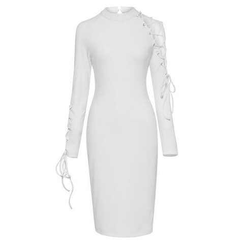 White Fashion Ladies' Party Bodycon - The Black Ravens