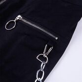 Women's Black Cargo Pants - The Black Ravens