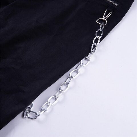 Women's Black Cargo Pants - The Black Ravens