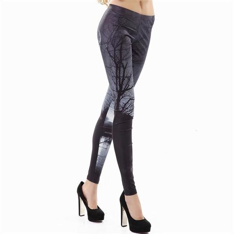 Women's Black Woods Leggings - The Black Ravens