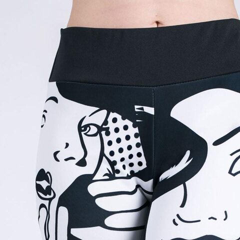 Women's Fashion Print Workout Leggings - The Black Ravens