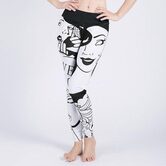 Women's Fashion Print Workout Leggings - The Black Ravens