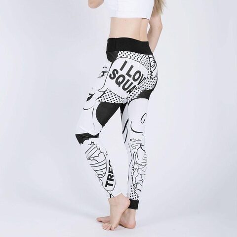 Women's Fashion Print Workout Leggings - The Black Ravens