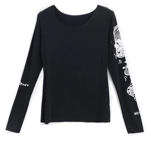 Women's Full Sleeve Casual Goth Tee - The Black Ravens