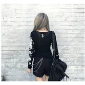 Women's Full Sleeve Casual Goth Tee - The Black Ravens