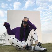 Women's Gothic Cross Printed Trousers - The Black Ravens