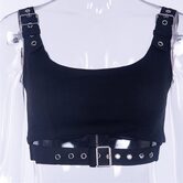 Women's Metal Punk Sexy Crop Top - The Black Ravens